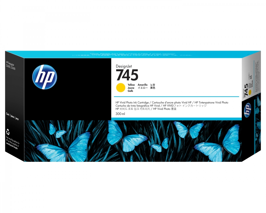 HP F9K02A HP 745 INK GIALLO CARTRIDGE