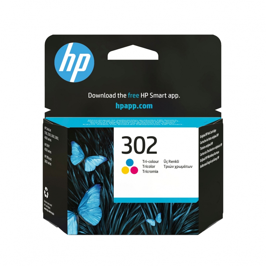 HP F6U65AE 302 INK JET TRI-COLOR