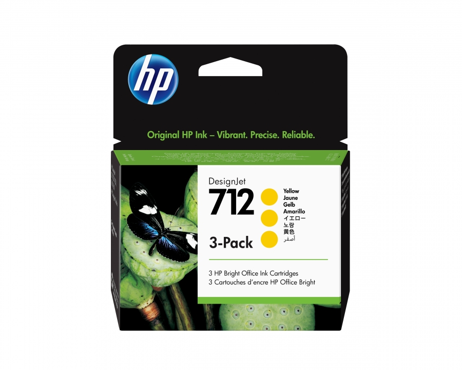 HP 3ED79A 712 INK GIALLO CARTRIDGE 3PACK