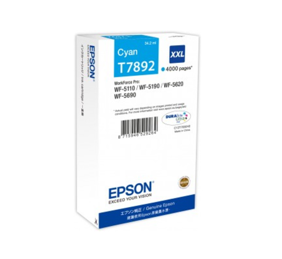 EPSON WF5620DWF T7892 INK CIANO XXL