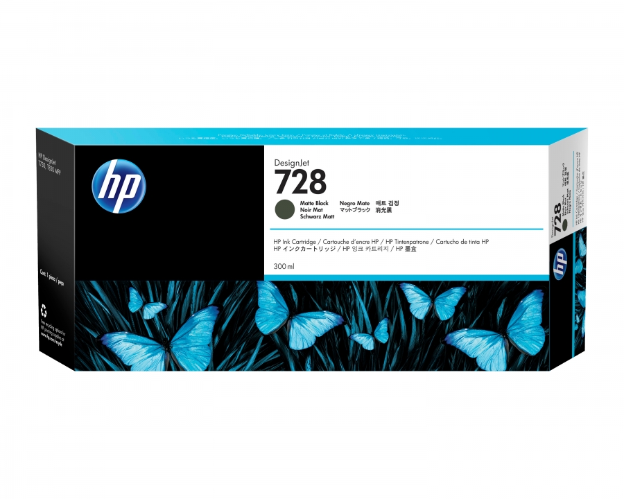 HP F9J68A HP 728 INK CARTRIDGE MATTE BK