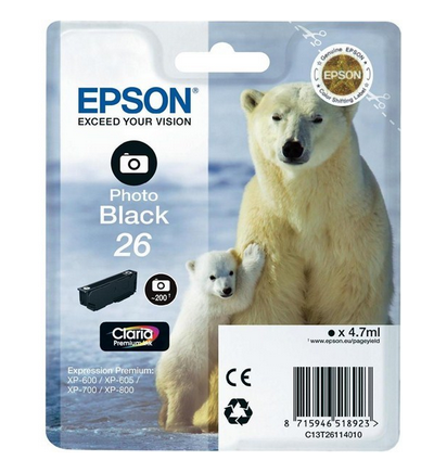 EPSON XP-600 T26114012 INK JET BLK FOTO