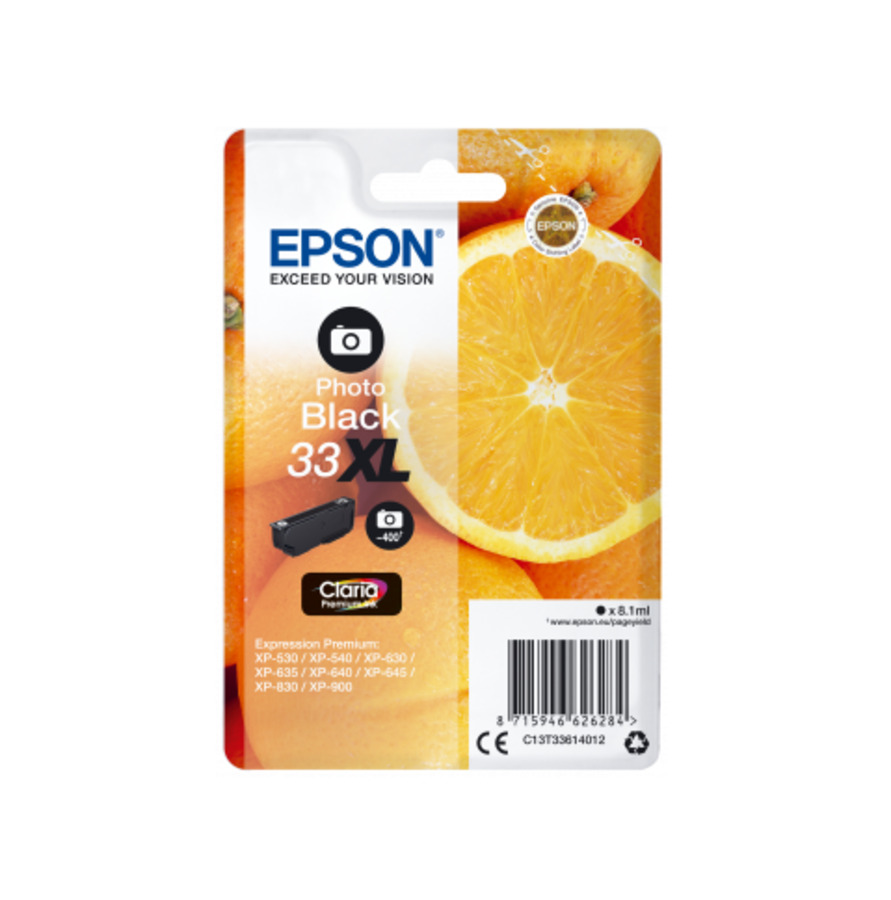 EPSON T33 XL INK NERO FOTO CLARIA PREM