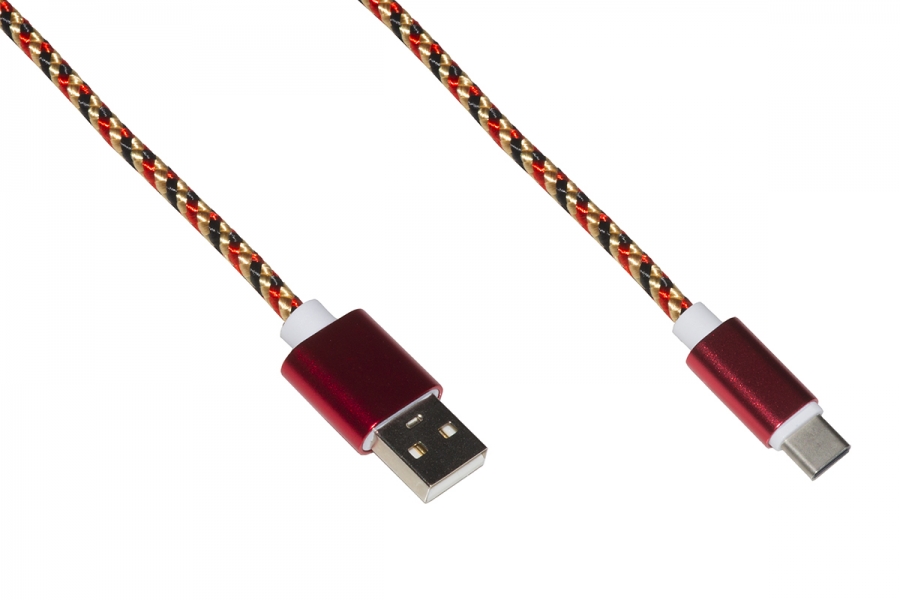 LINK CAVO USB TIPO C 1MT ROSSO/ORO